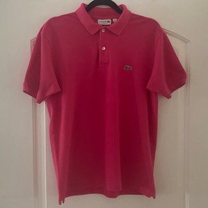 Lacoste Pink "Classic Fit" Men's Polo Shirt (Size M)